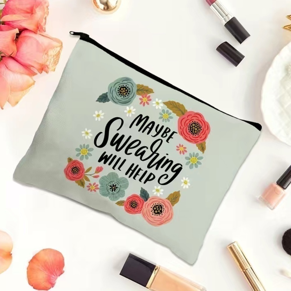 🌿NEW🌿 Stylish Vintage Floral Print Carry-All Pouch - Zipper Cosmetic Bag